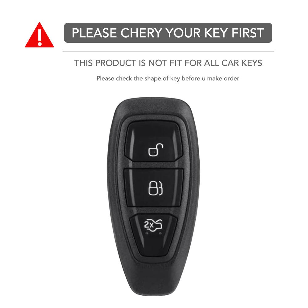 New Style Car Key Pack For Ford St Line Fiesta Focus Mondeo Ecosport Kuga Puma Edge Escape Metallic Silicone Car Key Fob Case