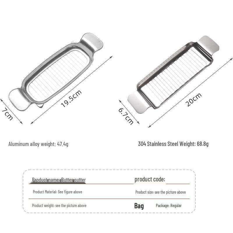 Stainless Steel Cheese, Butter, & Foie Gras Slicer for Kitchen & Baking