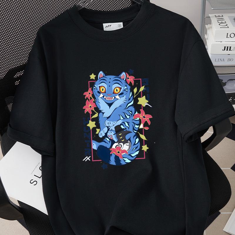 Kpop Korean Wave Witch Hunt Trendy Casual Short Sleeved Printed T-shirt 5988