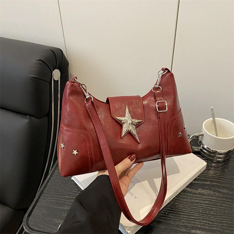 Punk Style Star Design Women Hobos Shoulder Bags Casual Y2k Cool Hot Girls Crossbody Bag Commuter Female Handbags Purse