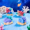 Simulation Mini Colorful Shell House Micro Landscape Car Dashboard Home Desktop Ornaments