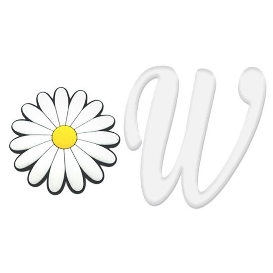 English Letter Hole Bag Charm Lightweight Reusable Beach Tote Handbag Hole White Alphabet Decoration DIY Hole Bag Accessories