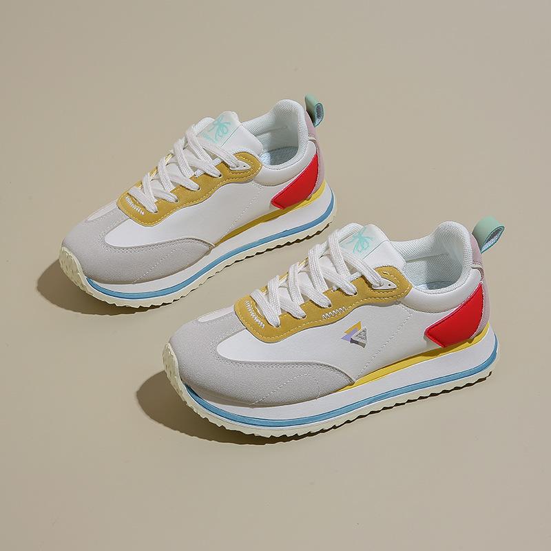 

Модные кроссовки на платформе 2024 года, модные женские повседневные спортивные туфли на шнуровке и танкетке для женщин, удобные кроссовки для путешествий, Zapatillas 40 бежевый