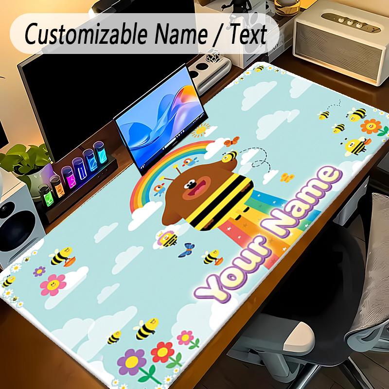 Large Mouse PadHey Duggee Custom Name Text Personalized Desk Mat Non Slip Gaming Pad