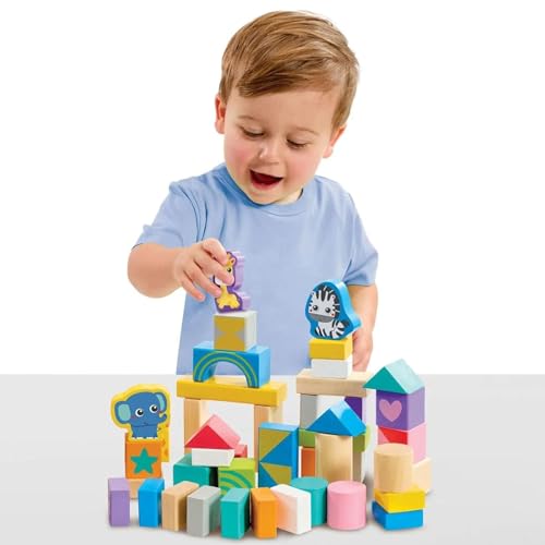 Early Learning Center Wooden Colorful Building Blocks, Animal Design, 80 pieces, 200939 (Authentic Product)