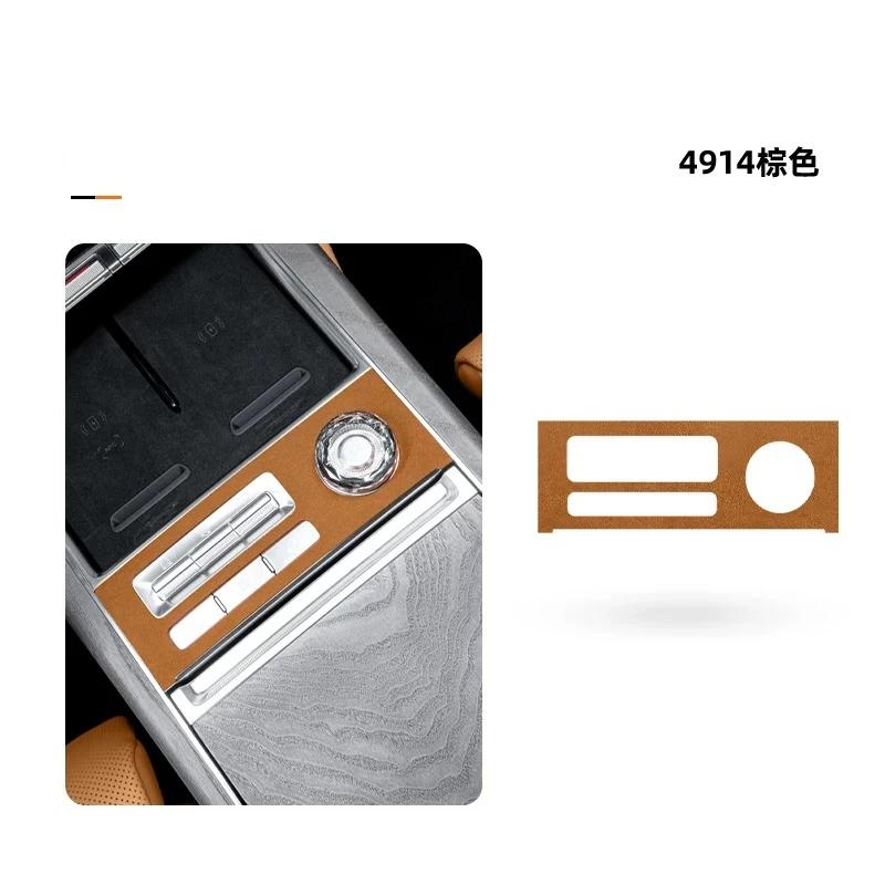Italian Suede Interior Stickers for ZEEKR 9X 2025 2026 Car Door Window Lift Decal Air Outlet Frame Trim Strip Center Dash Panel