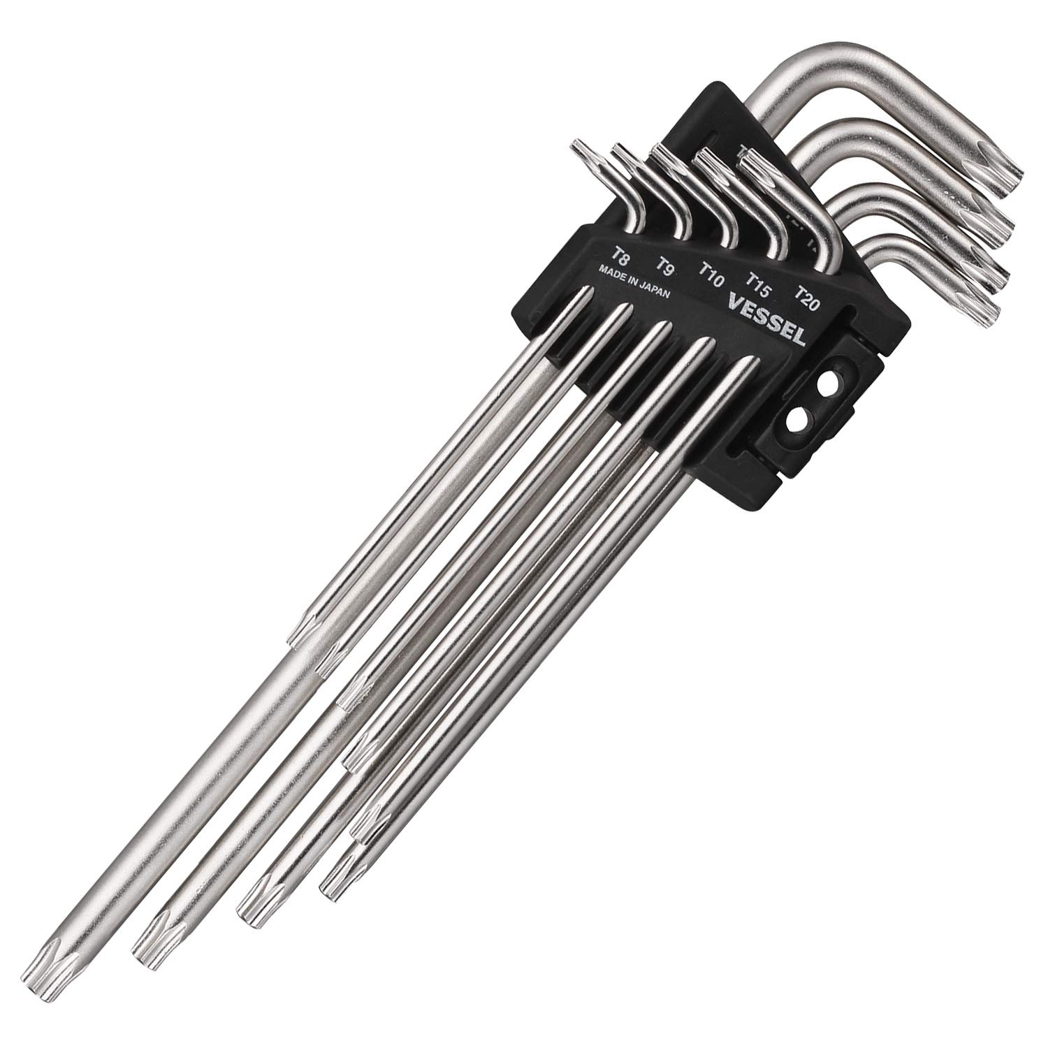 

VESSEL 8509TXH Torx Wrench Set of 9 Tamper-proof L-type