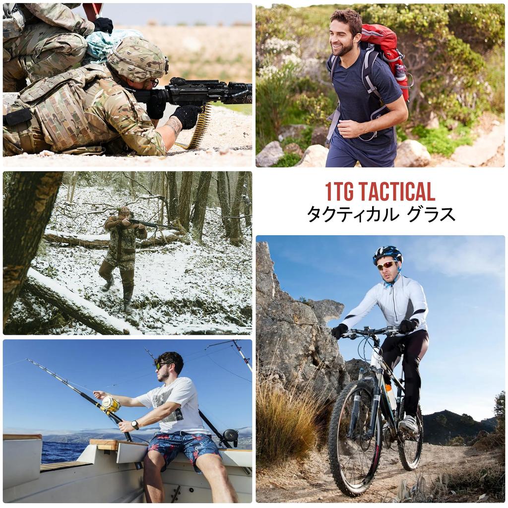 Sports Tactical Impact Photochromic Polarized UV400 Glare Clear Can be Worn Over for Road Driving [1TG Tactical] Sunglasses, Sunglasses, Resistant,