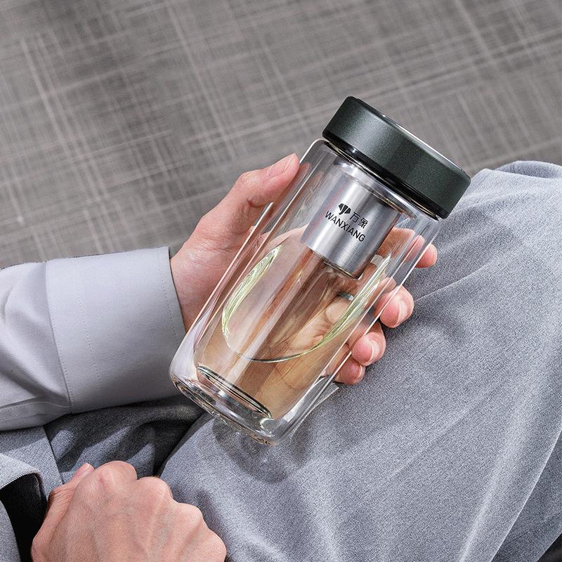 High Borosilicate Glass Tea Infuser Bottle