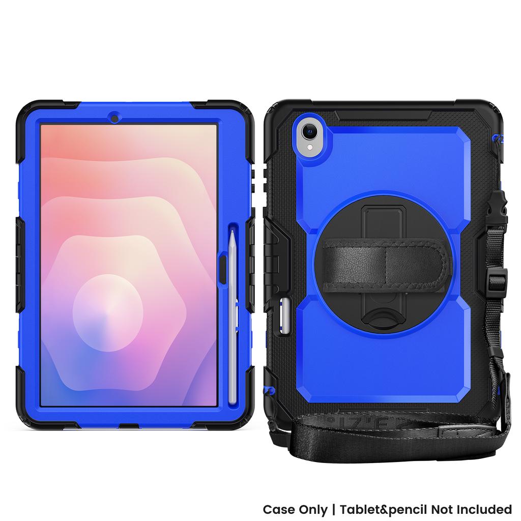 Hybrid Armor Stand Case for Samsung Galaxy Tab S11 2025 11.0 Inch SM-X730 SM-X736 SM-X736B with Screen Protector Rotating Cover