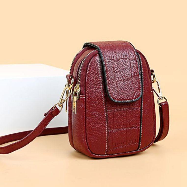 IELGY Korean Version Trendy One-Shoulder Messenger Vertical Mobile Phone Bag