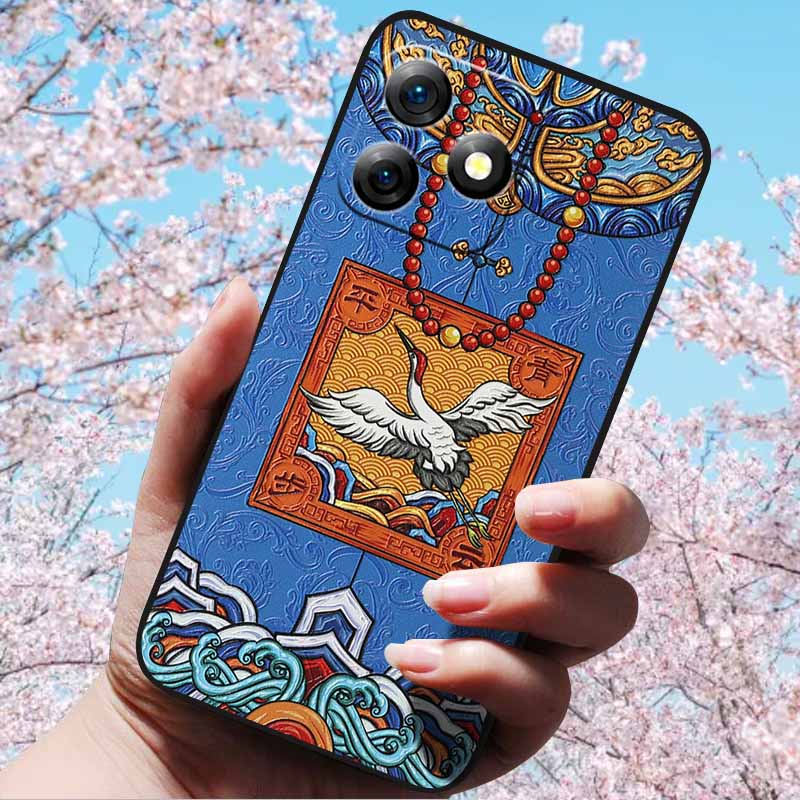3D Relief Embossed Retro For Ulefone Note 18 Ultra Cases Soft Silicone Back Cover Cases For Ulefone Note 18 Ultra 3D Relief Case
