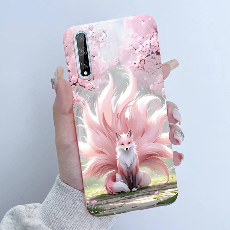 For Huawei Y8p Phone Case Flower Girl Design Soft Silicone TPU Back Housing for Huawei P Smart S Y 8p HuaweiY8p AQM-LX1 Covers