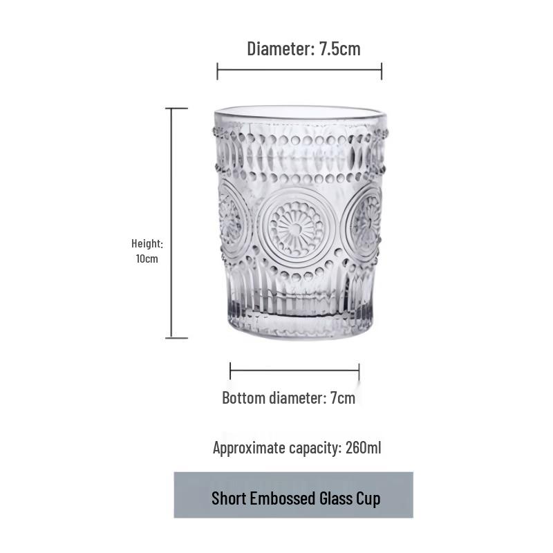 Dian Rui En Japanese Style Gold Rimmed Glass Tumbler Set