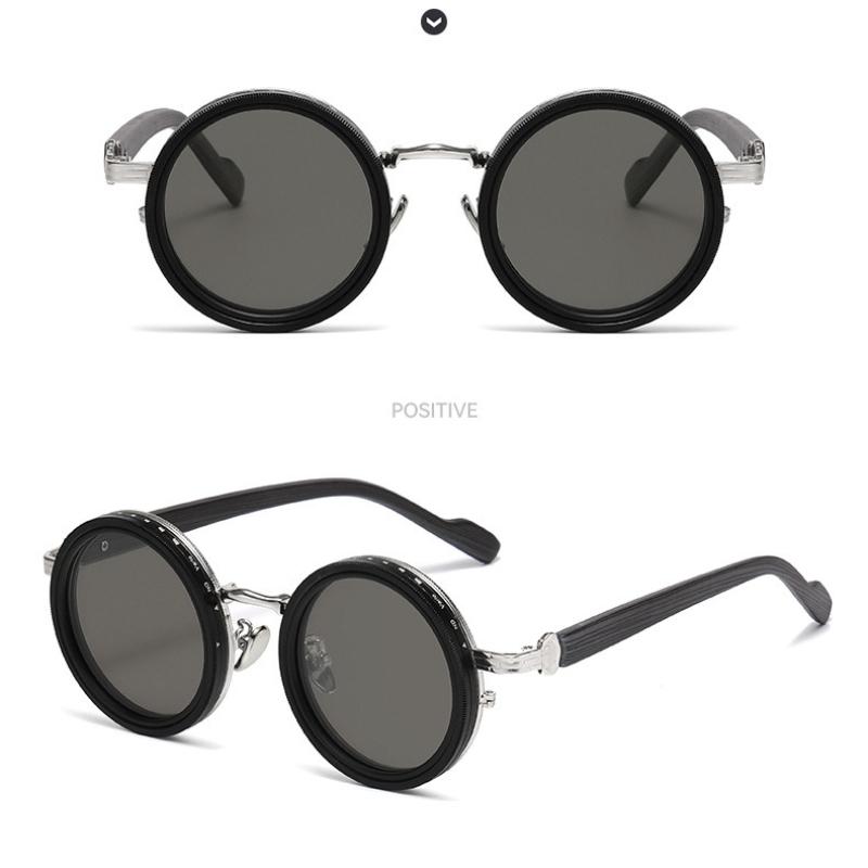 Pánska móda Nové ND9 nastaviteľné slnečné okuliare Neutrálna móda Otočný filter znižujúci svetlo Okrúhly rám Polarizované slnečné okuliare