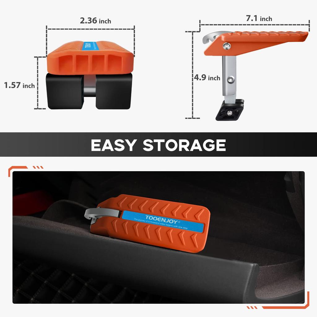 TOOENJOY Car Side Step Car Door Side Pedal Foldable Door Step Car Wash Aid