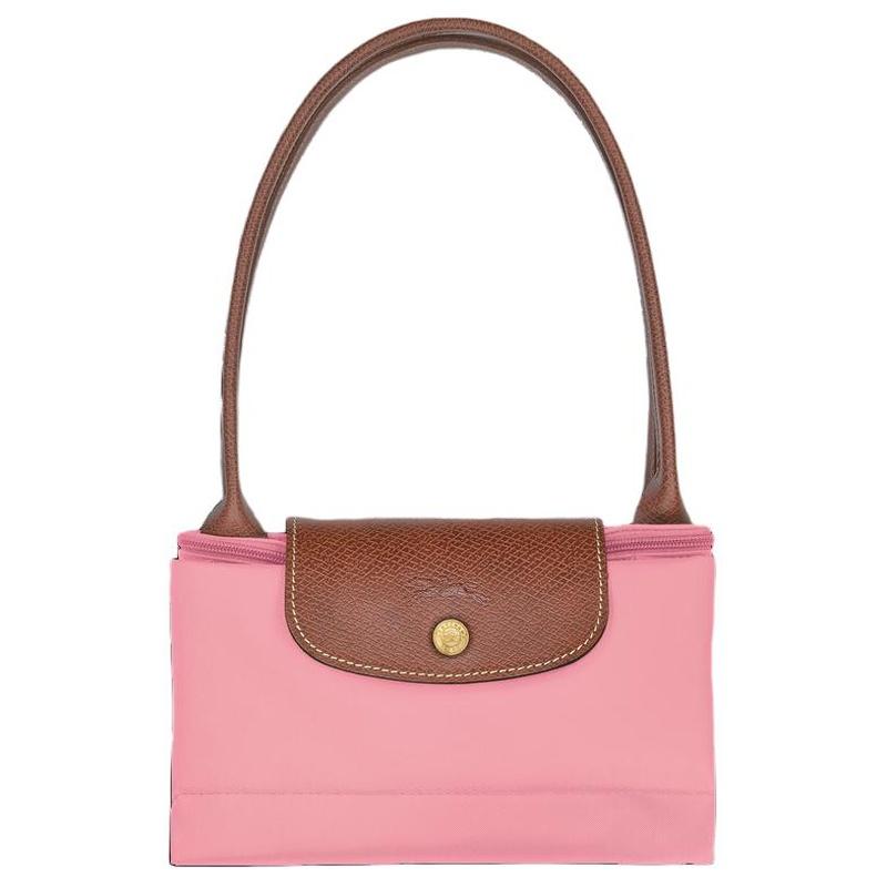 Longchamp Shoulder Bag Le Pliage Original Printed Logo Logo Snap Button Closure Polyamide Tote Tote Shopping Handbag Women's Marshmallow L2605089P92