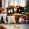 Halloween Cute Ghost Pillow Case Short Plush Double-Sided Print Square Throw Pillow Covers Sofa Home Cushion Decor