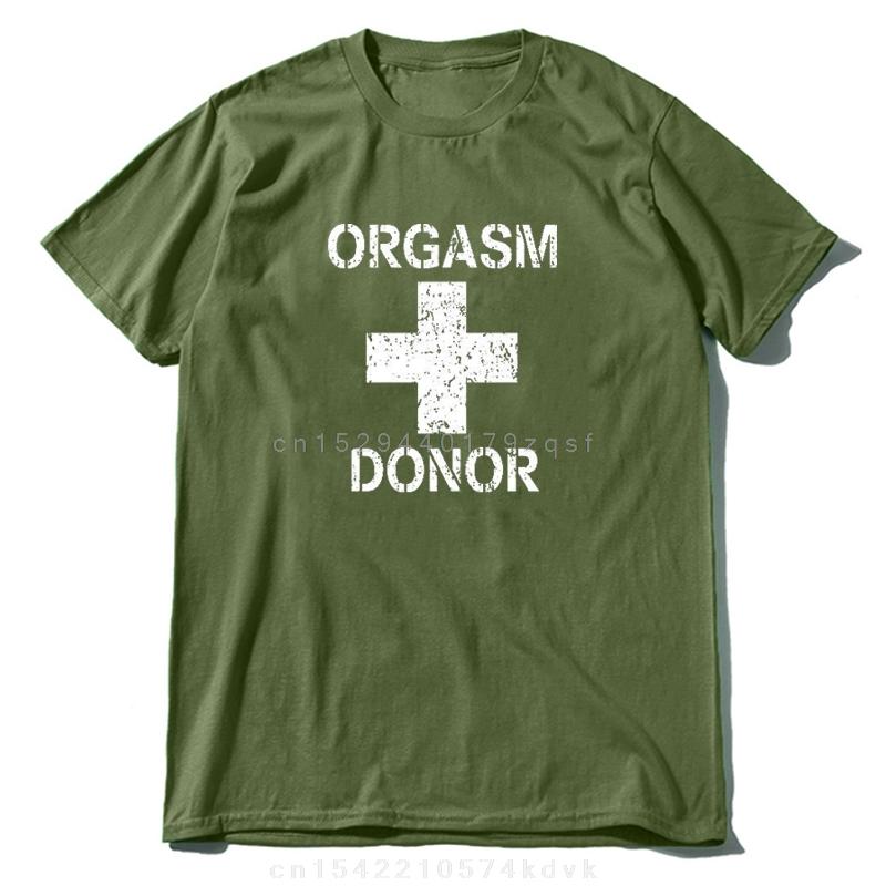 Black Humor Orgasm Donor Funny Humor American Pie Movie Novelty Gift Men T-shirt Woman Funny Fashion Casual Cotton Printed Shirt