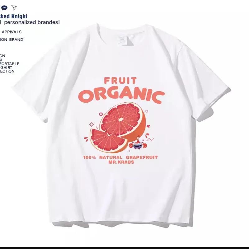 

Літня мода важкої ваги ретро чоловіча фруктова 100% бавовна друкована кругла шия високої якості дозвілля фітнес вулиця футболка S