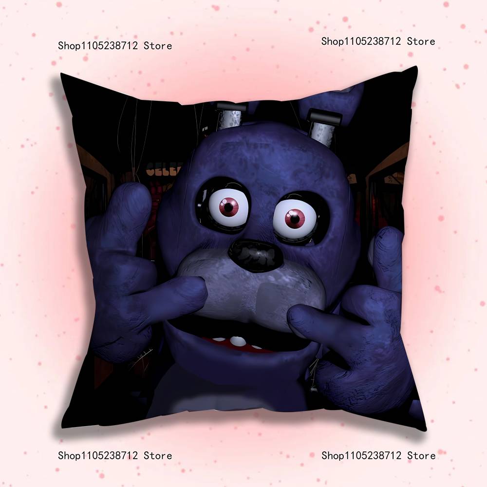 Милая Наволочка F-FnafS Плюшевая Ткань Мягкая Наволочка Двусторонний Принт Чехол на Подушку для Дивана Плед 12x12Inch
