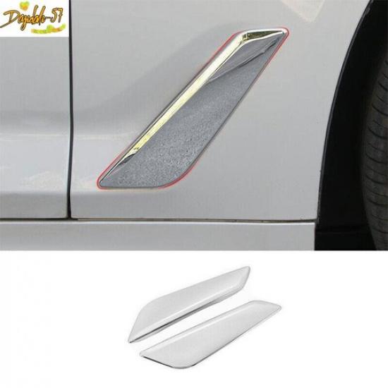 Fit For BMW 5 Series G30 2018- ABS Chrome Vent Cover Fender Decor Cover Trim