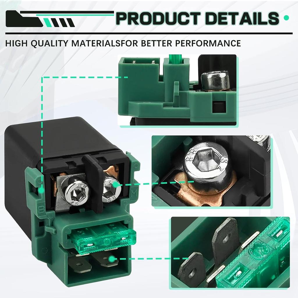 Starter Solenoid Relay Part for Honda Shadow 750 1300 VT750 1100 VTX 1100 | For CB500 CB750 CBR600 CBR600RR CBR300R for Kawasaki Vulcan 500 800 900