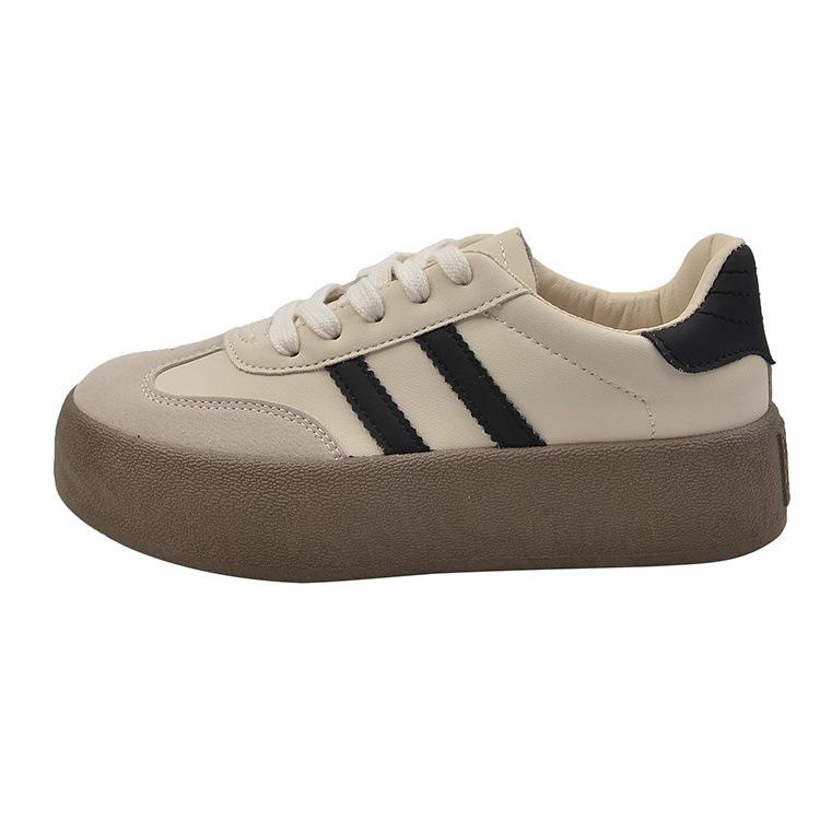 Little white shoes women's summer new retro board shoes women's thick soles increase height leisure sports