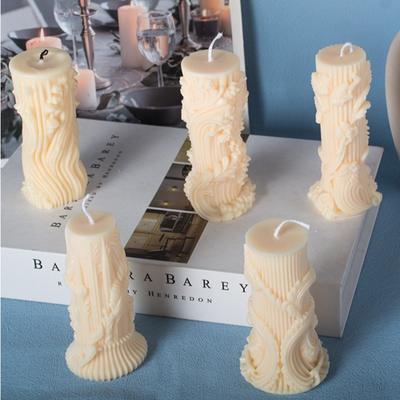 Silicone Aromatherapy Candle Mold European Style Plaster Grinding Tool DIY Soap Mold Holiday Gifts