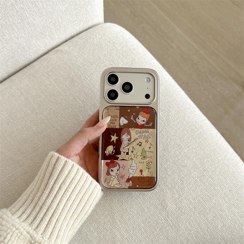 Yoshitomo Nara Cartoon Guitar iPhone 14/15/16 Pro Max Case iPhone 16 Pro