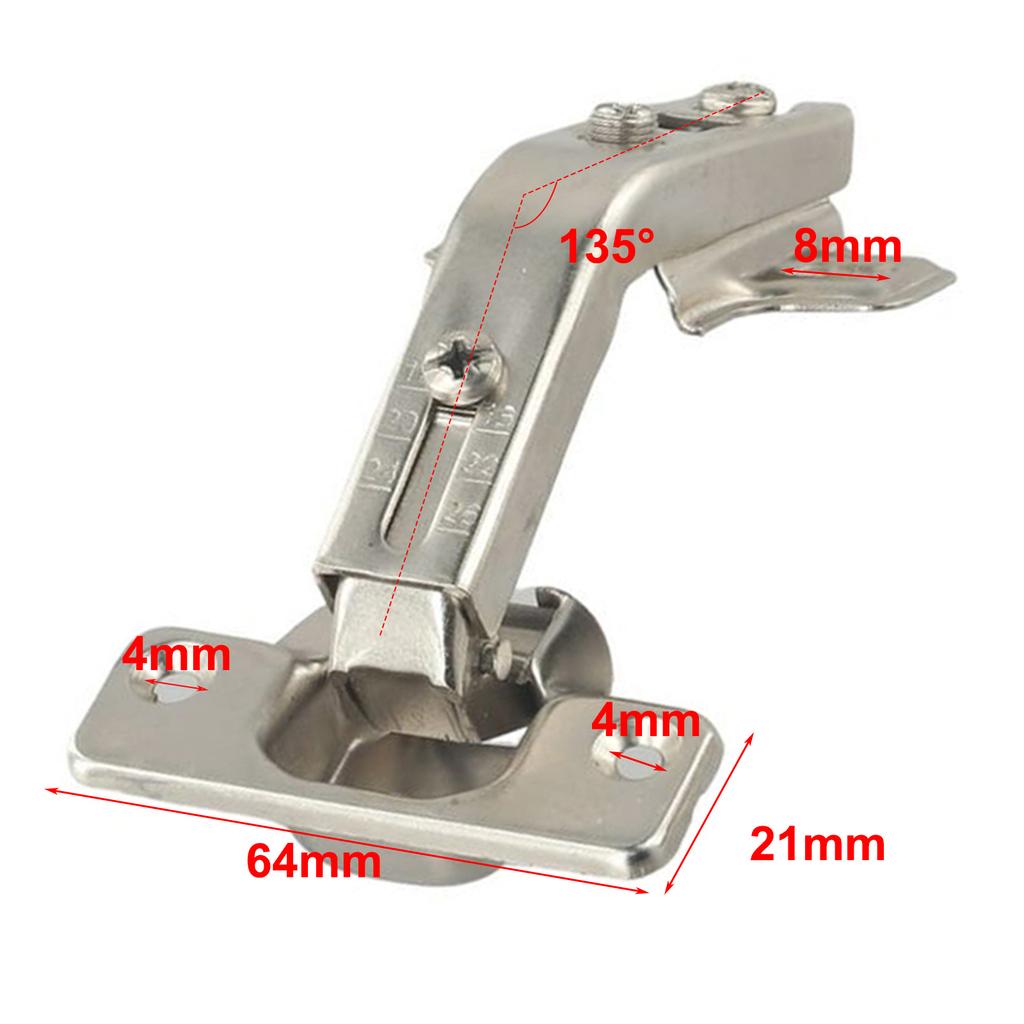 2pcs Corner Cabinet Door Hinges Combination with 135 Degree Plate and Screws Set for Kitchen Cabinets and Closets