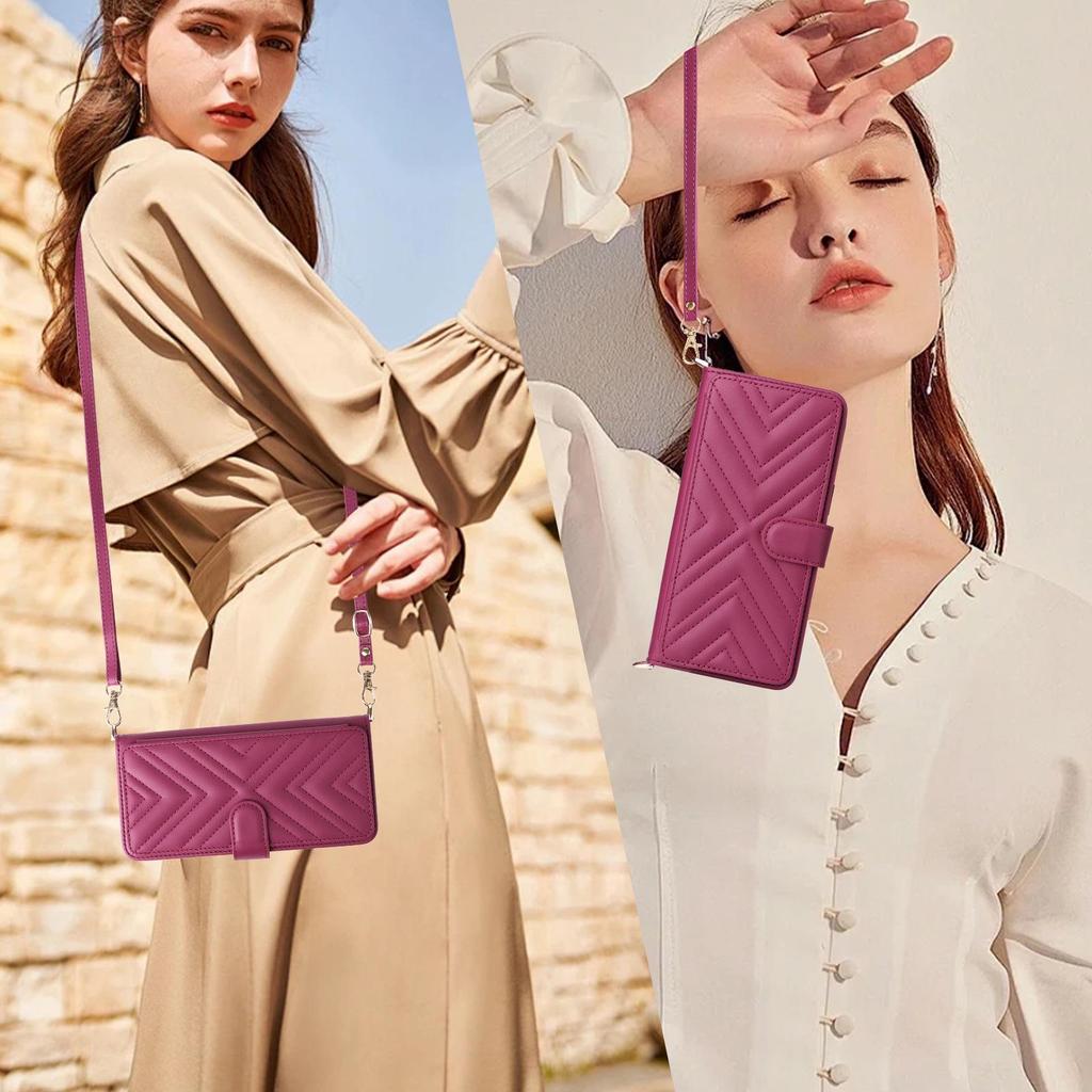 OnePlus 15/Ace 6 Leather Stand Case with Multi-Card Slots & Lanyard