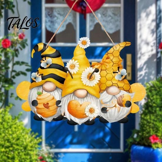 Entryway Welcome Plaque Wooden Sign, Rustic Door Hanging 2D Daisy Butterfly Print, Front Decor Halloween Thanksgiving Easter Seasonal Holiday Sign for