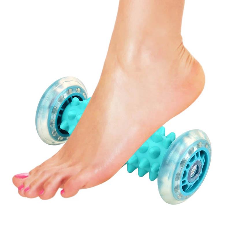 Foot Massage Roller and Spiky Ball Fitness Band Therapy Set Manual Tools For Plantar Fasciitis Heel Foot Arch Pain Trigger Point