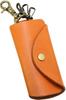 Bercute Camel Tochigi Leather Key Case for Men and Women, Compact, High-Quality, and Popular Brand, Made In Japan, Genuine Leather, 3-Ring Key Ring,