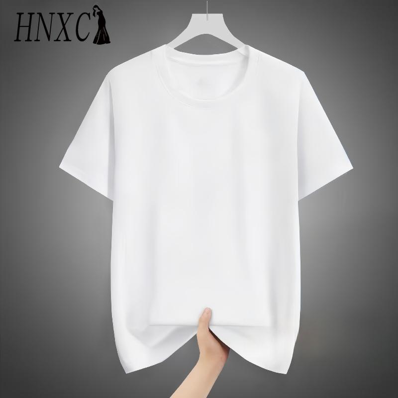 HNXC Cotton Short Sleeve T-shirt Men's Fashion Loose Half Sleeve Shirt Printed Compassionate Shirt