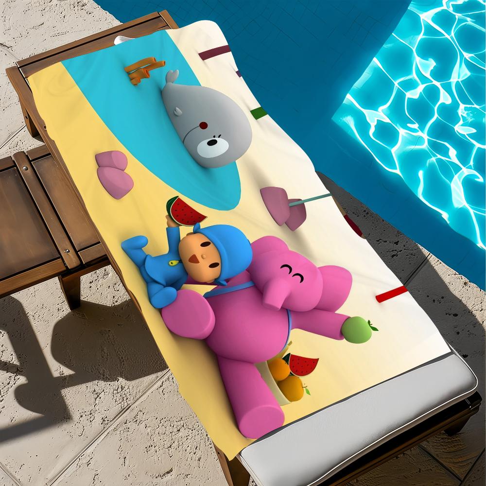 Cute P-P-pocoyo-o Cartoon Towel Beach Quick Dry Soft Pool Towels Gift for Travel Gym Shower Camping Sports