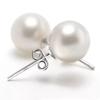 S925 Silver Needle Korean Fashion Crossover Pearl Stud Earrings for Women