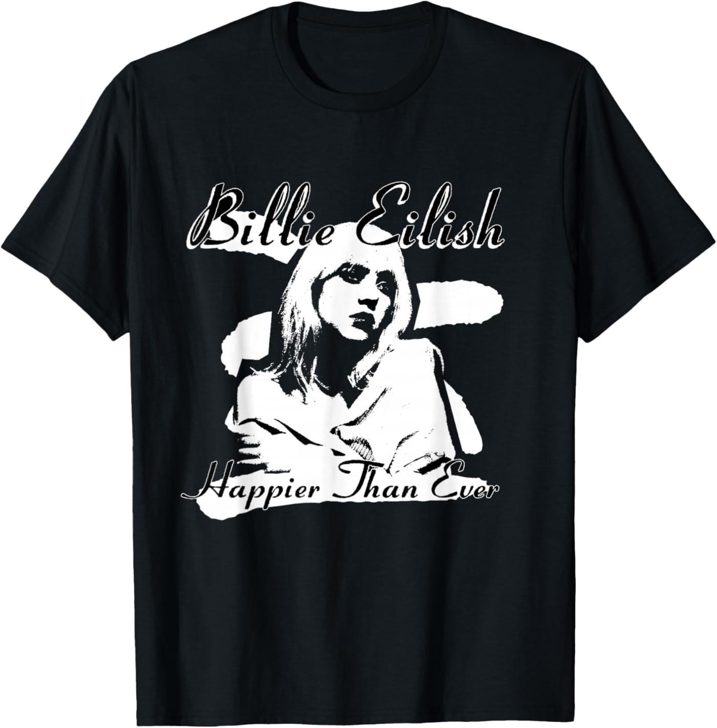 Официальная черная футболка Billie Eilish Happier Than Ever 2XL