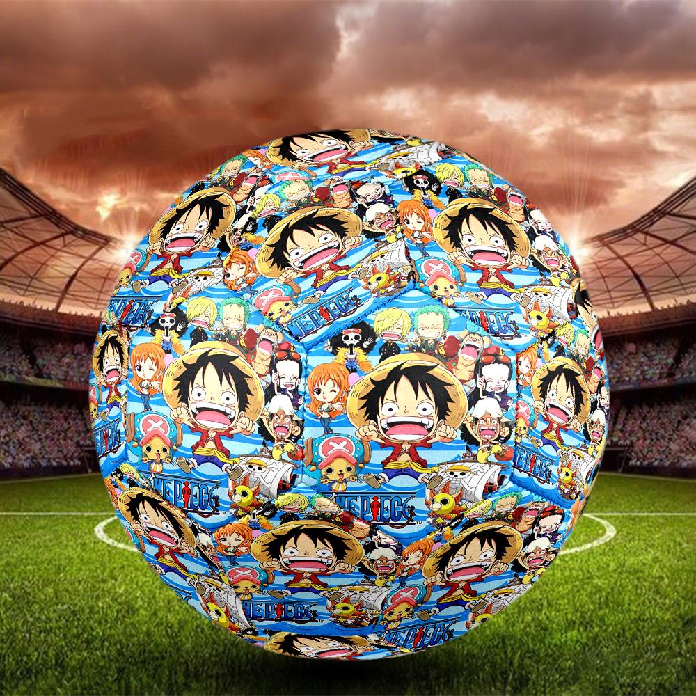 One Piece Print Size 5 Soccer Ball, Standard Match Football for Sports Game and Team Practice, Ideal Gift for Soccer Fans