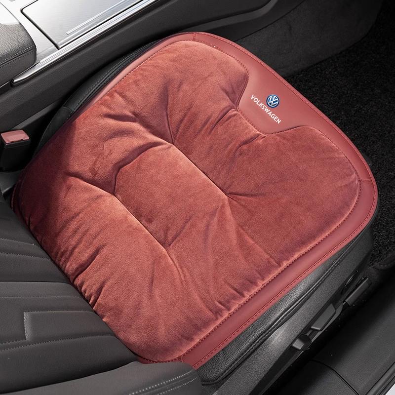2026 Hot For Volkswagen VW Car Seat Cushion Flannel Soft Pad Interior Accessories For VW GTI Polo Golf Passat Tiguan Arteon Toua