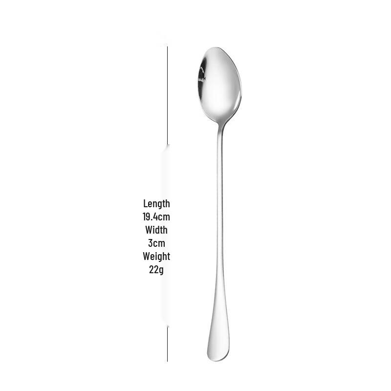 ZISIZ Stainless Steel Iridescent Pointed Ice Spoon Set