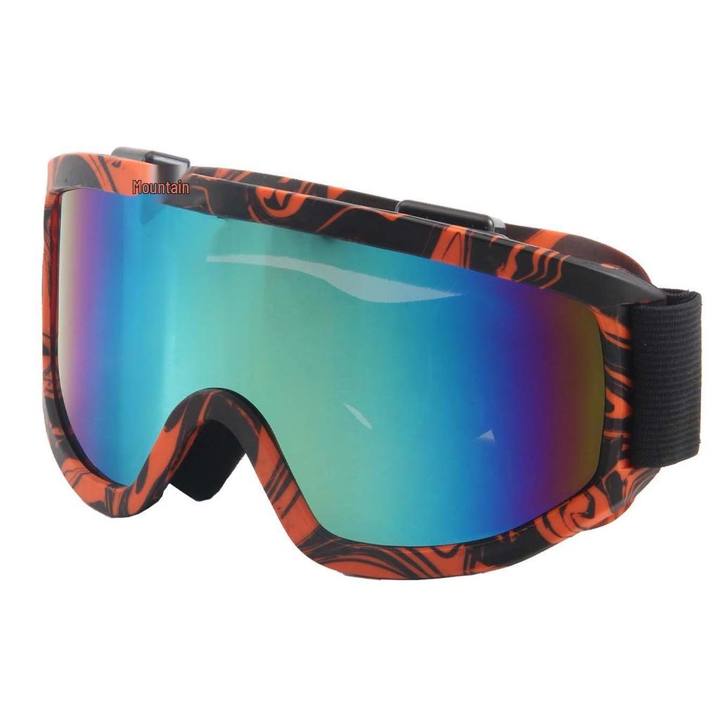 Cross-border Fashion Anti-fog Ski Goggles: Large Frame, Wind & Sand Proof, Colorful Protective Sports Glasses