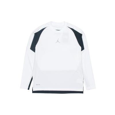 Air Jumpman Colorblock Quick Dry Round Neck Long Sleeves White Men's CV2352-100