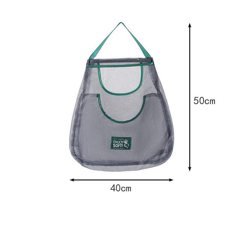 Kitchen vegetable storage mesh bag household multi-purpose creative fruit wall hanging bag hanging onion and garlic storage bag