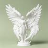 3D Printed Guardian Angel Statue Elegant Large Winged Female Sculpture Sweet Gift for Mom Living Room Coffee Table Decor Ornament