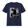 T-shirt Bianca Pesante in Cotone Vintage CHET BAKER Musicista Design per Tutte le Taglie Stampa Ispirata alla Tromba Jazz vintage Lavata uomo