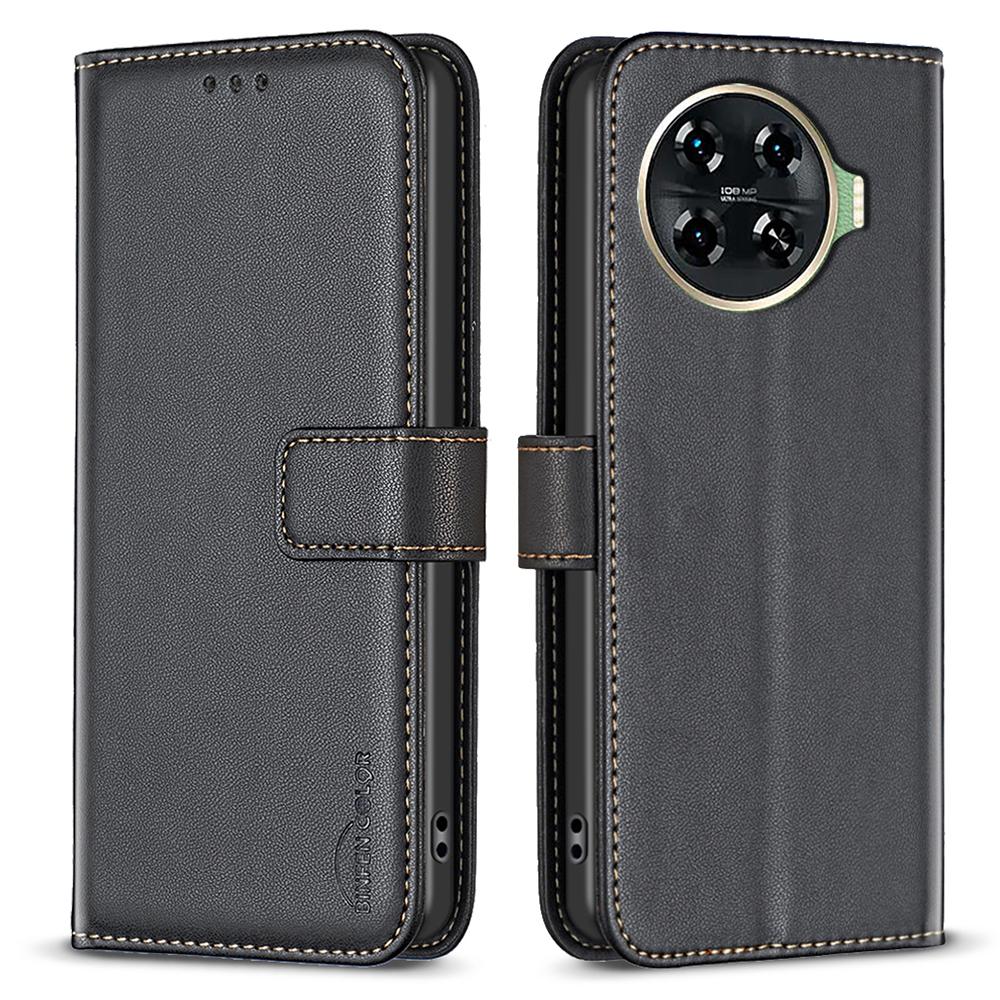 BINFEN COLOR BF17 For TECNO Spark 20 Pro+ Case PU Leather+TPU Card Slots Phone Shell