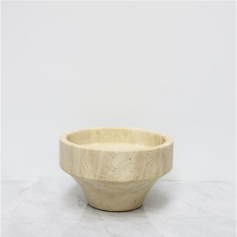 Natural Marble Tray, Beige Limestone Fruit Tray, Jewelry Storage Tray, Living Room Decoration Ornaments, Desktop Storage Rack