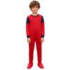 Unisex Kids Adaptive Clothing Round Neck Long Sleeve Anti Strip Back Full Zipper Color Block Footed Jumpsuit Special Needs Clothing